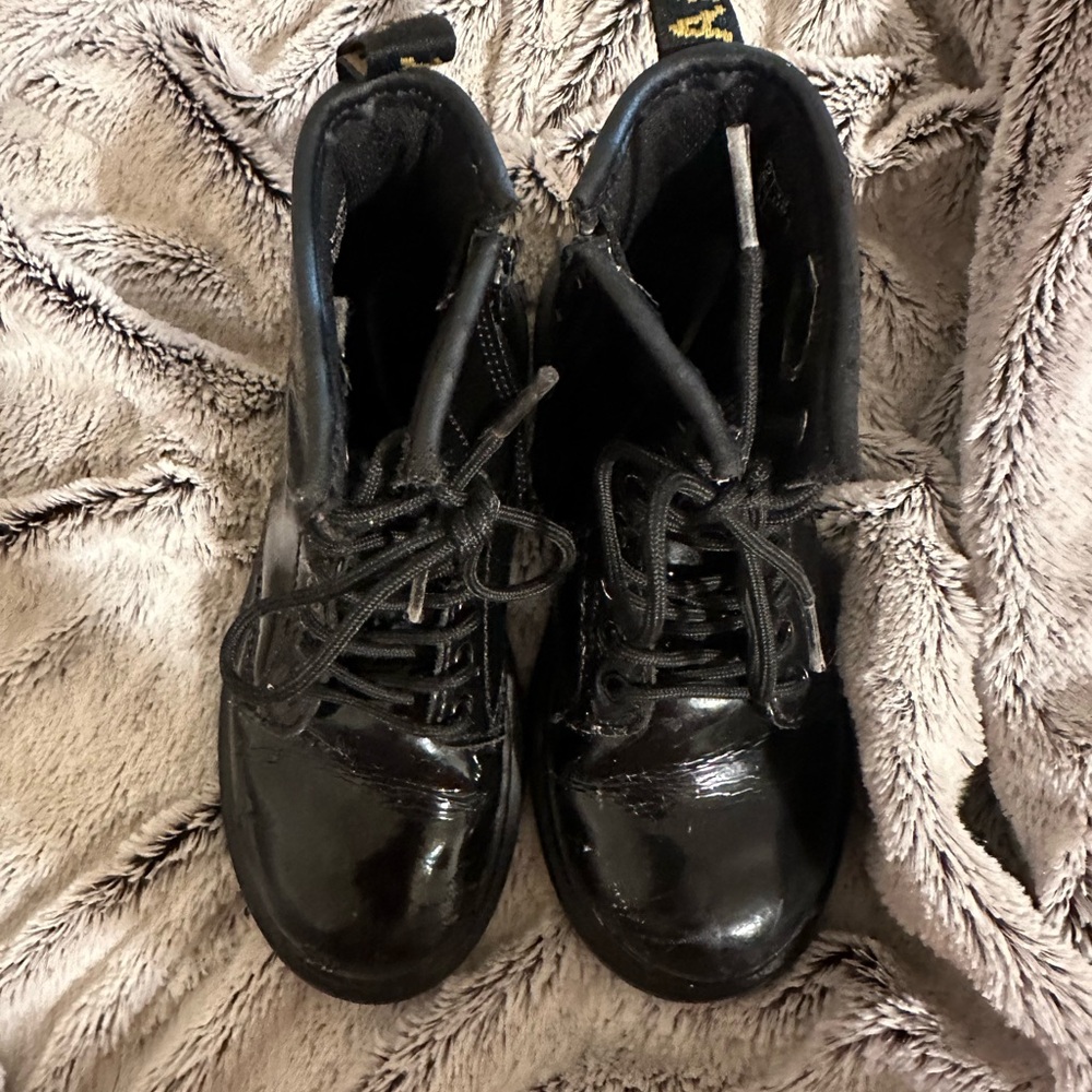 Dr. Martens Black Patent Leather Boots